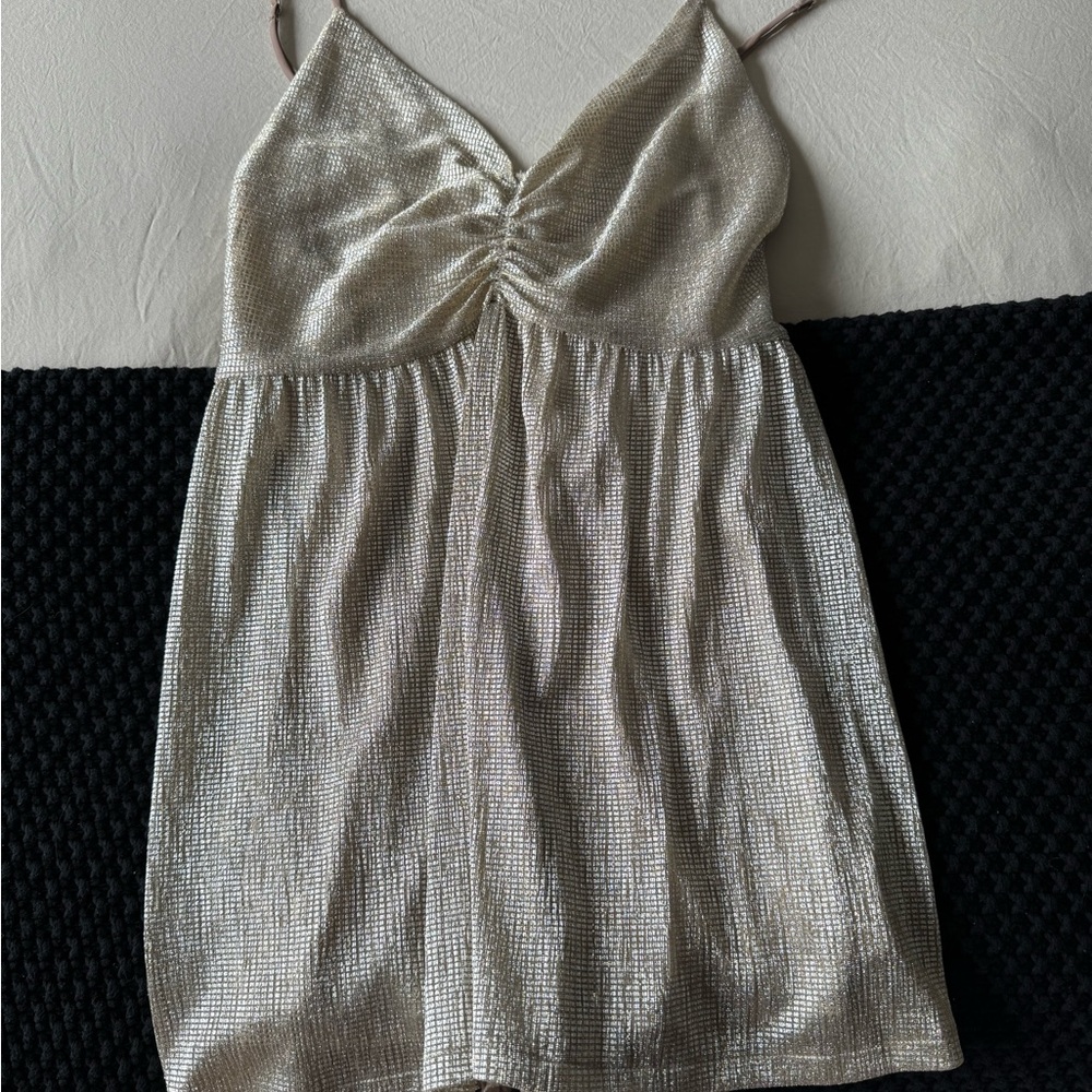 Urban Outfitters Shimmery gold/champagne  romper